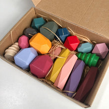 Load image into Gallery viewer, Children Early Teachings Stack Stone Building Blocks Wood Stack Stone Toys
