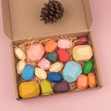 Load image into Gallery viewer, Children Early Teachings Stack Stone Building Blocks Wood Stack Stone Toys