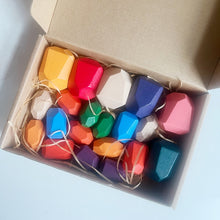 Load image into Gallery viewer, Children Early Teachings Stack Stone Building Blocks Wood Stack Stone Toys