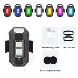 M1 Motorcycle Bicycle Aircraft Explosion Lights Cruise Flashing Anti-Rear-End Collision Light