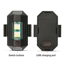 Load image into Gallery viewer, M1 Motorcycle Bicycle Aircraft Explosion Lights Cruise Flashing Anti-Rear-End Collision Light