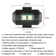 Load image into Gallery viewer, M1 Motorcycle Bicycle Aircraft Explosion Lights Cruise Flashing Anti-Rear-End Collision Light