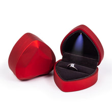 Load image into Gallery viewer, 017015-20 Heart-shaped LED Light Ring Necklace Storage Box without Jewelry, Spec:, Ring(White), Pendant(Pink), Ring(Red), Ring(Gold), Ring(Blue), Ring(Black), Ring(Pink), Pendant(White), Pendant(Red), Pendant(Gold), Pendant(Blue), Pendant(Black)