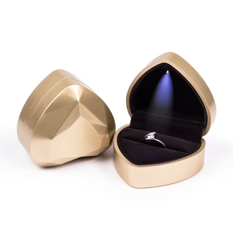 017015-20 Heart-shaped LED Light Ring Necklace Storage Box without Jewelry, Spec:, Ring(White), Pendant(Pink), Ring(Red), Ring(Gold), Ring(Blue), Ring(Black), Ring(Pink), Pendant(White), Pendant(Red), Pendant(Gold), Pendant(Blue), Pendant(Black)
