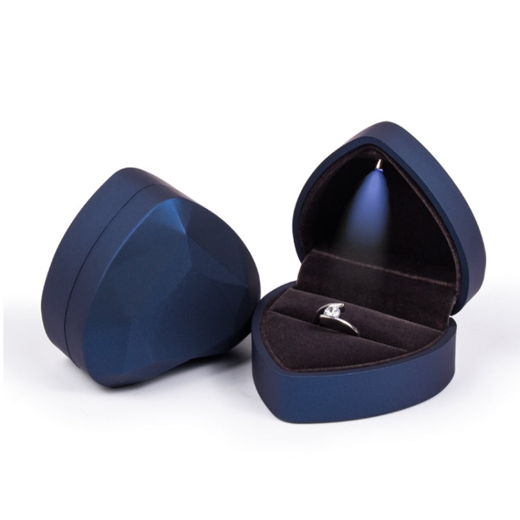 017015-20 Heart-shaped LED Light Ring Necklace Storage Box without Jewelry, Spec:, Ring(White), Pendant(Pink), Ring(Red), Ring(Gold), Ring(Blue), Ring(Black), Ring(Pink), Pendant(White), Pendant(Red), Pendant(Gold), Pendant(Blue), Pendant(Black)