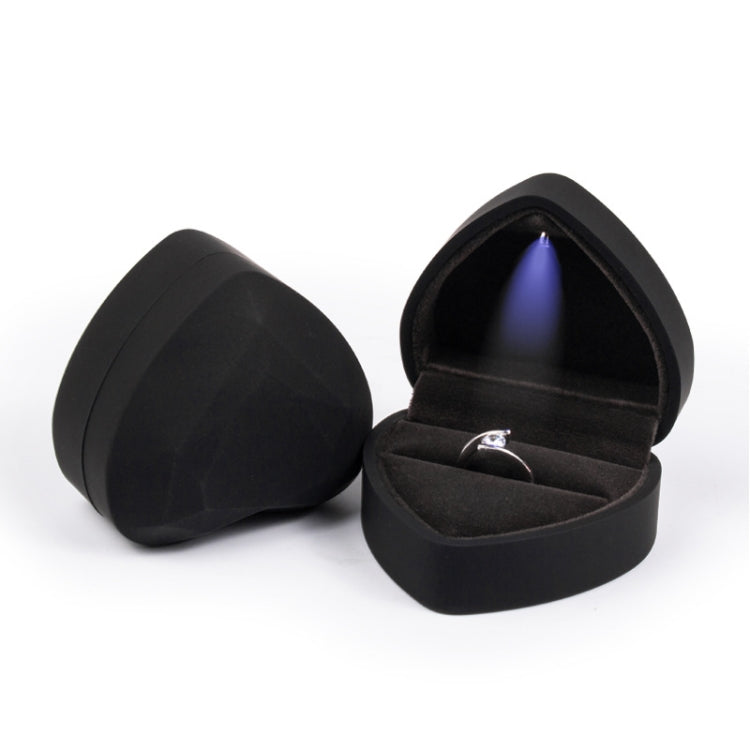 017015-20 Heart-shaped LED Light Ring Necklace Storage Box without Jewelry, Spec:, Ring(White), Pendant(Pink), Ring(Red), Ring(Gold), Ring(Blue), Ring(Black), Ring(Pink), Pendant(White), Pendant(Red), Pendant(Gold), Pendant(Blue), Pendant(Black)