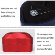 Load image into Gallery viewer, 017015-20 Heart-shaped LED Light Ring Necklace Storage Box without Jewelry, Spec:, Ring(White), Pendant(Pink), Ring(Red), Ring(Gold), Ring(Blue), Ring(Black), Ring(Pink), Pendant(White), Pendant(Red), Pendant(Gold), Pendant(Blue), Pendant(Black)