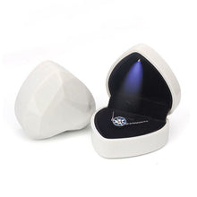 Load image into Gallery viewer, 017015-20 Heart-shaped LED Light Ring Necklace Storage Box without Jewelry, Spec:, Ring(White), Pendant(Pink), Ring(Red), Ring(Gold), Ring(Blue), Ring(Black), Ring(Pink), Pendant(White), Pendant(Red), Pendant(Gold), Pendant(Blue), Pendant(Black)