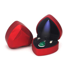 Load image into Gallery viewer, 017015-20 Heart-shaped LED Light Ring Necklace Storage Box without Jewelry, Spec:, Ring(White), Pendant(Pink), Ring(Red), Ring(Gold), Ring(Blue), Ring(Black), Ring(Pink), Pendant(White), Pendant(Red), Pendant(Gold), Pendant(Blue), Pendant(Black)