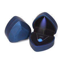 Load image into Gallery viewer, 017015-20 Heart-shaped LED Light Ring Necklace Storage Box without Jewelry, Spec:, Ring(White), Pendant(Pink), Ring(Red), Ring(Gold), Ring(Blue), Ring(Black), Ring(Pink), Pendant(White), Pendant(Red), Pendant(Gold), Pendant(Blue), Pendant(Black)