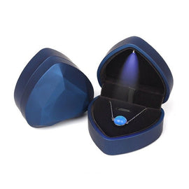 017015-20 Heart-shaped LED Light Ring Necklace Storage Box without Jewelry, Spec:, Pendant(Blue), Pendant(Black), Ring(White), Pendant(Pink), Ring(Red), Ring(Gold), Ring(Blue), Ring(Black), Ring(Pink), Pendant(White), Pendant(Red), Pendant(Gold)