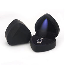 Load image into Gallery viewer, 017015-20 Heart-shaped LED Light Ring Necklace Storage Box without Jewelry, Spec:, Ring(White), Pendant(Pink), Ring(Red), Ring(Gold), Ring(Blue), Ring(Black), Ring(Pink), Pendant(White), Pendant(Red), Pendant(Gold), Pendant(Blue), Pendant(Black)