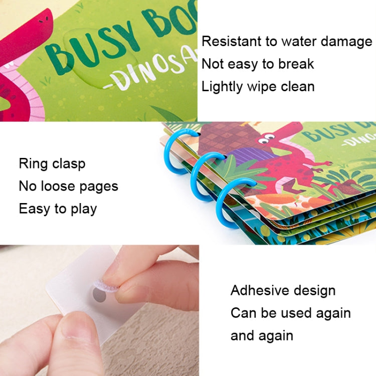 Children Early Teaching Cartoon Intelligence Development Toys Repeatedly Paste Book