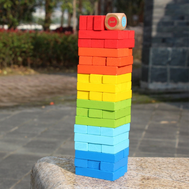 Colorful Stacked Tall Children Menochi Toy Desktop Game