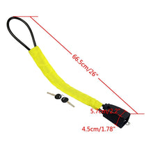 Load image into Gallery viewer, S308 Car Steering Wheel Wire Rope Lock Security Anti-theft Locks, S308 Red, S308 Yellow, S308 Black