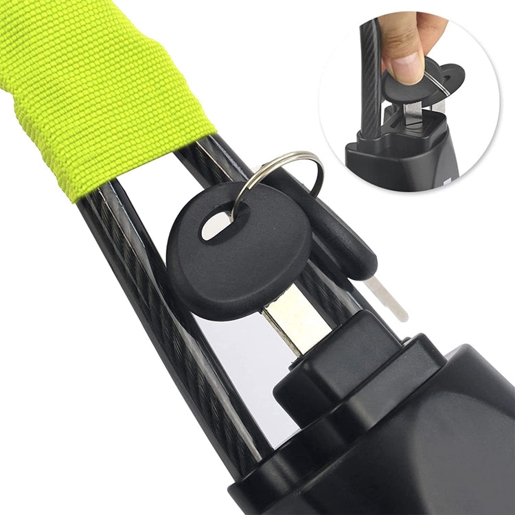 S308 Car Steering Wheel Wire Rope Lock Security Anti-theft Locks, S308 Red, S308 Yellow, S308 Black