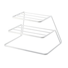 Load image into Gallery viewer, Three-layer Kitchen Dish Storage Rack Cabinet Tiered Shelf, White, Black