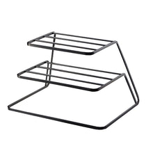 Load image into Gallery viewer, Three-layer Kitchen Dish Storage Rack Cabinet Tiered Shelf, White, Black
