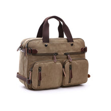 Load image into Gallery viewer, Casual Canvas Three-Purpose Business Briefcase Computer Bag, Black Large, Coffee Large, Khaki Large, Dark Blue Large, Gray Large, Black Small, Coffee Small, Khaki Small, Dark Blue Small, Gray Small