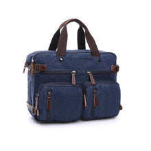 Load image into Gallery viewer, Casual Canvas Three-Purpose Business Briefcase Computer Bag, Black Large, Coffee Large, Khaki Large, Dark Blue Large, Gray Large, Black Small, Coffee Small, Khaki Small, Dark Blue Small, Gray Small