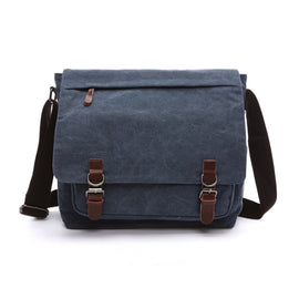 Versatile Canvas Shoulder Messenger Bag Business Computer Bag, Khaki Large, Dark Blue Large, Coffee Large, Black Large, Khaki Medium, Dark Blue Medium, Coffee Medium, Gray Large, Gray Medium, Green Large, Green Medium