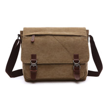 Load image into Gallery viewer, Versatile Canvas Shoulder Messenger Bag Business Computer Bag, Khaki Large, Dark Blue Large, Coffee Large, Black Large, Khaki Medium, Dark Blue Medium, Coffee Medium, Gray Large, Gray Medium, Green Large, Green Medium