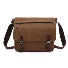 Load image into Gallery viewer, Versatile Canvas Shoulder Messenger Bag Business Computer Bag, Khaki Large, Dark Blue Large, Coffee Large, Black Large, Khaki Medium, Dark Blue Medium, Coffee Medium, Gray Large, Gray Medium, Green Large, Green Medium