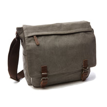 Load image into Gallery viewer, Versatile Canvas Shoulder Messenger Bag Business Computer Bag, Khaki Large, Dark Blue Large, Coffee Large, Black Large, Khaki Medium, Dark Blue Medium, Coffee Medium, Gray Large, Gray Medium, Green Large, Green Medium
