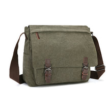 Load image into Gallery viewer, Versatile Canvas Shoulder Messenger Bag Business Computer Bag, Khaki Large, Dark Blue Large, Coffee Large, Black Large, Khaki Medium, Dark Blue Medium, Coffee Medium, Gray Large, Gray Medium, Green Large, Green Medium