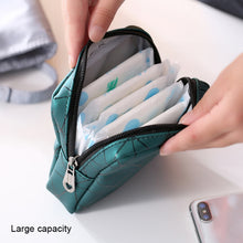Load image into Gallery viewer, XH8214 Portable Sanitary Napkin Storage Bag Large Capacity Waterproof Coin Bag, XH8214 Plant Green, XH8214 Black, XH8214 Fluorescence, XH8214 Sky Blue, XH8214 Cherry Pink, XH8214 Apricot
