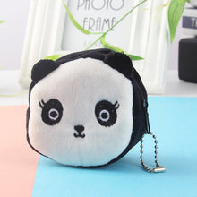 Load image into Gallery viewer, 2pcs Children Cartoon Plush Three-dimensional Key Coin Purse, Panda, Shy Rabbit, Strawberry Rabbit, Shy Bear, Yellow Duckling, Chick, Black Rabbit, Red Strawberry, Red Cat Eagle, Blue Panda, Ladybug, Frog