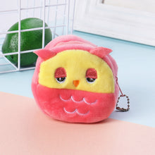 Load image into Gallery viewer, 2pcs Children Cartoon Plush Three-dimensional Key Coin Purse, Panda, Shy Rabbit, Strawberry Rabbit, Shy Bear, Yellow Duckling, Chick, Black Rabbit, Red Strawberry, Red Cat Eagle, Blue Panda, Ladybug, Frog