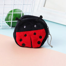 Load image into Gallery viewer, 2pcs Children Cartoon Plush Three-dimensional Key Coin Purse, Panda, Shy Rabbit, Strawberry Rabbit, Shy Bear, Yellow Duckling, Chick, Black Rabbit, Red Strawberry, Red Cat Eagle, Blue Panda, Ladybug, Frog