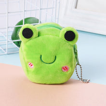 Load image into Gallery viewer, 2pcs Children Cartoon Plush Three-dimensional Key Coin Purse, Panda, Shy Rabbit, Strawberry Rabbit, Shy Bear, Yellow Duckling, Chick, Black Rabbit, Red Strawberry, Red Cat Eagle, Blue Panda, Ladybug, Frog