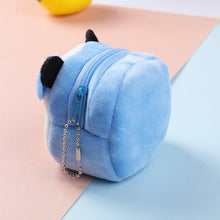Load image into Gallery viewer, 2pcs Children Cartoon Plush Three-dimensional Key Coin Purse, Panda, Shy Rabbit, Strawberry Rabbit, Shy Bear, Yellow Duckling, Chick, Black Rabbit, Red Strawberry, Red Cat Eagle, Blue Panda, Ladybug, Frog