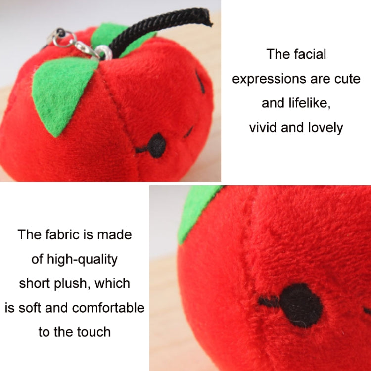 5pcs Cute Fruit And Vegetable Plush Bag Pendant Key Chain