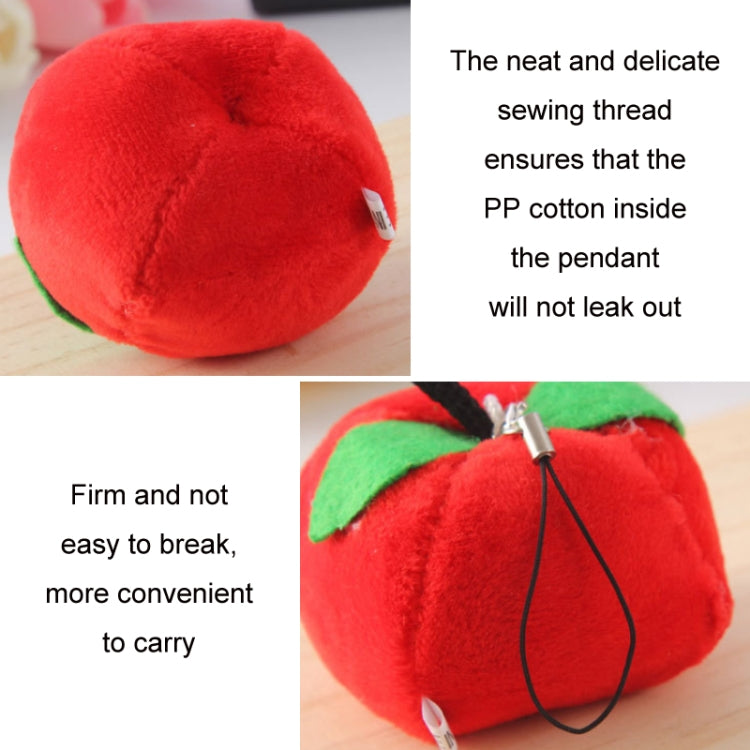 5pcs Cute Fruit And Vegetable Plush Bag Pendant Key Chain