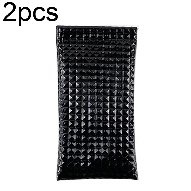 D8649-240 2pcs PU Leather Bullet Portable Waterproof Glasses Storage Bag
