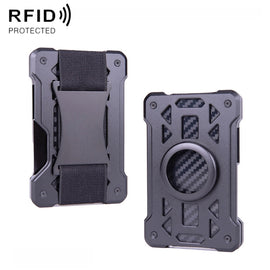 For AirTag 2nd Gen / AirTag 1st Gen Card Holder Metal Anti-Theft RFID Wallet, ak-4 B  Black, ak-4 B Silver, ak-4 B Blue, ak-4 B Gray, ak-4 A Black, ak-4 A Blue, ak-4 A  Silver, ak-4 A  Gray