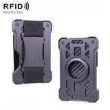 For AirTag 2nd Gen / AirTag 1st Gen Card Holder Metal Anti-Theft RFID Wallet, ak-4 B  Black, ak-4 B Silver, ak-4 B Blue, ak-4 B Gray, ak-4 A Black, ak-4 A Blue, ak-4 A  Silver, ak-4 A  Gray