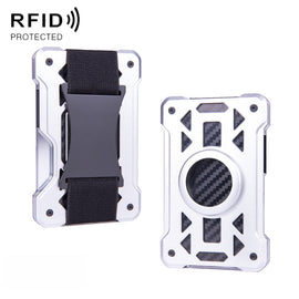 For AirTag 2nd Gen / AirTag 1st Gen Card Holder Metal Anti-Theft RFID Wallet, ak-4 B  Black, ak-4 B Silver, ak-4 B Blue, ak-4 B Gray, ak-4 A Black, ak-4 A Blue, ak-4 A  Silver, ak-4 A  Gray