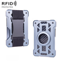 Load image into Gallery viewer, For AirTag 2nd Gen / AirTag 1st Gen Card Holder Metal Anti-Theft RFID Wallet, ak-4 B  Black, ak-4 B Silver, ak-4 B Blue, ak-4 B Gray, ak-4 A Black, ak-4 A Blue, ak-4 A  Silver, ak-4 A  Gray