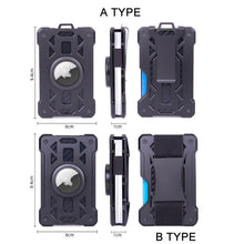 Load image into Gallery viewer, For AirTag 2nd Gen / AirTag 1st Gen Card Holder Metal Anti-Theft RFID Wallet, ak-4 B  Black, ak-4 B Silver, ak-4 B Blue, ak-4 B Gray, ak-4 A Black, ak-4 A Blue, ak-4 A  Silver, ak-4 A  Gray