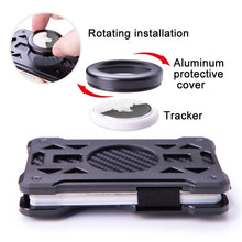 Load image into Gallery viewer, For AirTag 2nd Gen / AirTag 1st Gen Card Holder Metal Anti-Theft RFID Wallet, ak-4 A Black, ak-4 A Blue, ak-4 A  Silver, ak-4 A  Gray, ak-4 B  Black, ak-4 B Silver, ak-4 B Blue, ak-4 B Gray