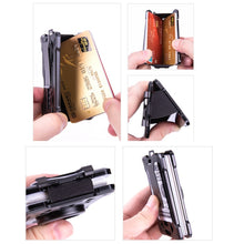 Load image into Gallery viewer, For AirTag 2nd Gen / AirTag 1st Gen Card Holder Metal Anti-Theft RFID Wallet, ak-4 B  Black, ak-4 B Silver, ak-4 B Blue, ak-4 B Gray, ak-4 A Black, ak-4 A Blue, ak-4 A  Silver, ak-4 A  Gray