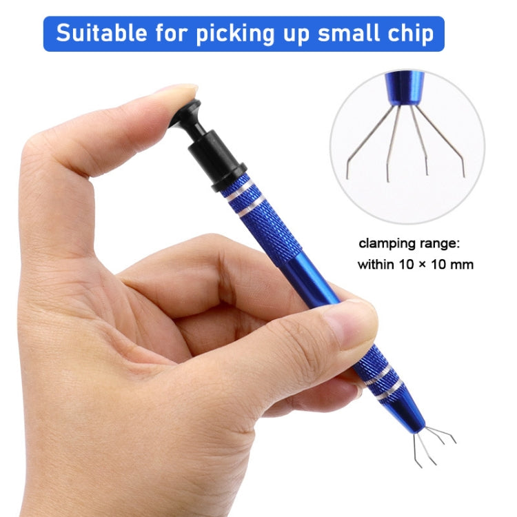 2pcs IC Chip Picker Electronic Component Parts Picker Capacitor IC Grabber Clips, 2pcs Red, 2pcs Dark Brown, 2pcs Blue, 2pcs Black, 2pcs Gold, 2pcs Silver