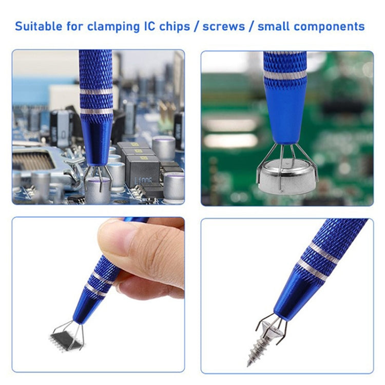 2pcs IC Chip Picker Electronic Component Parts Picker Capacitor IC Grabber Clips, 2pcs Red, 2pcs Dark Brown, 2pcs Blue, 2pcs Black, 2pcs Gold, 2pcs Silver