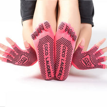 Load image into Gallery viewer, Non-slip Open Finger Yoga Sports Gloves+Five Finger Yoga Socks Set, Gloves+Socks Red, Gloves+Socks Purple, Gloves+Socks Blue, Gloves+Socks Open Toe Black, Gloves+Socks Open Toe Gray, Gloves+Socks Open Toe Red, Gloves+Socks Open Toe Purple              ...