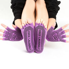 Load image into Gallery viewer, Non-slip Open Finger Yoga Sports Gloves+Five Finger Yoga Socks Set, Gloves+Socks Red, Gloves+Socks Purple, Gloves+Socks Blue, Gloves+Socks Open Toe Black, Gloves+Socks Open Toe Gray, Gloves+Socks Open Toe Red, Gloves+Socks Open Toe Purple              ...