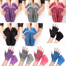 Load image into Gallery viewer, Non-slip Open Finger Yoga Sports Gloves+Five Finger Yoga Socks Set, Gloves+Socks Red, Gloves+Socks Purple, Gloves+Socks Blue, Gloves+Socks Open Toe Black, Gloves+Socks Open Toe Gray, Gloves+Socks Open Toe Red, Gloves+Socks Open Toe Purple              ...
